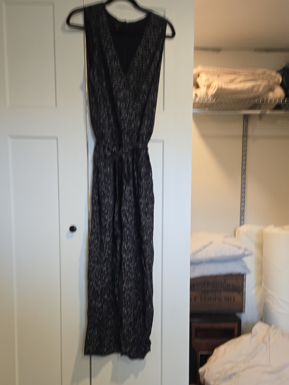 Talbots Navy Sleeveless Jumpsuit with Subtle White  Detail